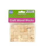 35-piece Natural Wooden Craft Unfinished Hardwood Wood Blocks/Squares/Cubes - £2.15 GBP