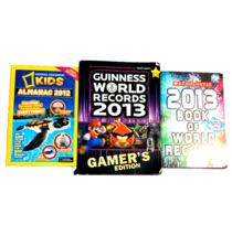 3 Book Lot: Gamer&#39;s Guinness Word Records, Scholastic World Records, National... - £3.54 GBP