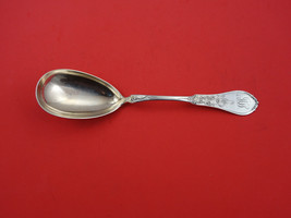 Spray by Durgin Coin Silver Berry Spoon Gold washed 8 1/2&quot; Antique Ovoid - £146.29 GBP