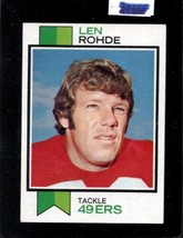 1973 Topps #181 Len Rohde Ex 49ERS *X55492 - $1.72