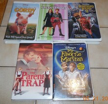 Huge VHS lot of 10 Disney Tapes Rare Gordy The Parent Trap Freaky Friday - $25.22