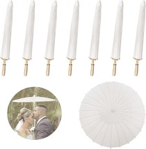 7 Pack Paper White Wedding Umbrella,33 Inch White Umbrella for Wedding,S... - $42.75