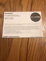 SHARP electronic Printing Calculator…Instruction Manual Only Ships N 24h - $11.76