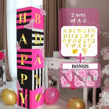 Hot Pink Party Decorations For Birthday , Bachelorette , Bridal Or Baby ... - £36.17 GBP