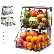 Kitchen Storage Baskets Fruit And Vegetable Baskets For Kitchen Countertop, 2 Se - $56.99