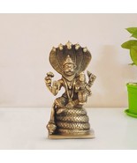 Brass Lakshmi Narasimha Murti Vishnu Laxmi Narayan Sheshnaag Idol Puja S... - £71.12 GBP