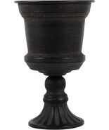 Novelty Indoor/Outdoor Durable Metal Classic Fluted Urn Planter, Black, ... - $19.99