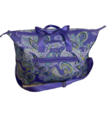 Vera Bradley Large Canvas Weekender Bag Purple - $801.56 MXN