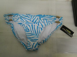 Jantzen New Womens White Turquoise Ring Side Bikini Bottom Size 10 Bathing Suit - $48.51