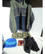 Men&#39;s Cold Weather Gear 5 Pc Box Lot: Hat, Scarf, Gloves, Pullover, Hand... - £17.29 GBP