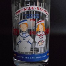 Sanrio Vaudeville Duo Drinking Glass Eddy And Emmy Tumbler Vintage 80s - £25.67 GBP