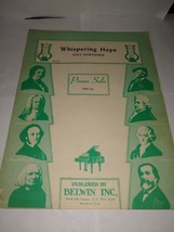 1931 Whispering Hope by Alice Hawthorne Sheet Music Depression Era - $24.99