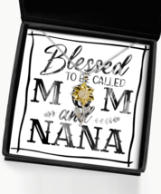 Mom Necklace Blessed To Be Called Mom Sunflower-MC-NL  - £45.10 GBP