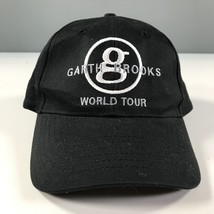 Garth Brooks World Tour Snapback Hat Black Gray Logo Curved Brim Dad Bac... - $11.87