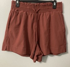 Abercrombie&amp;Fitch Women’s Relaxed Fit Shorts Medium Mauve W/Pockets/Draw... - $17.33