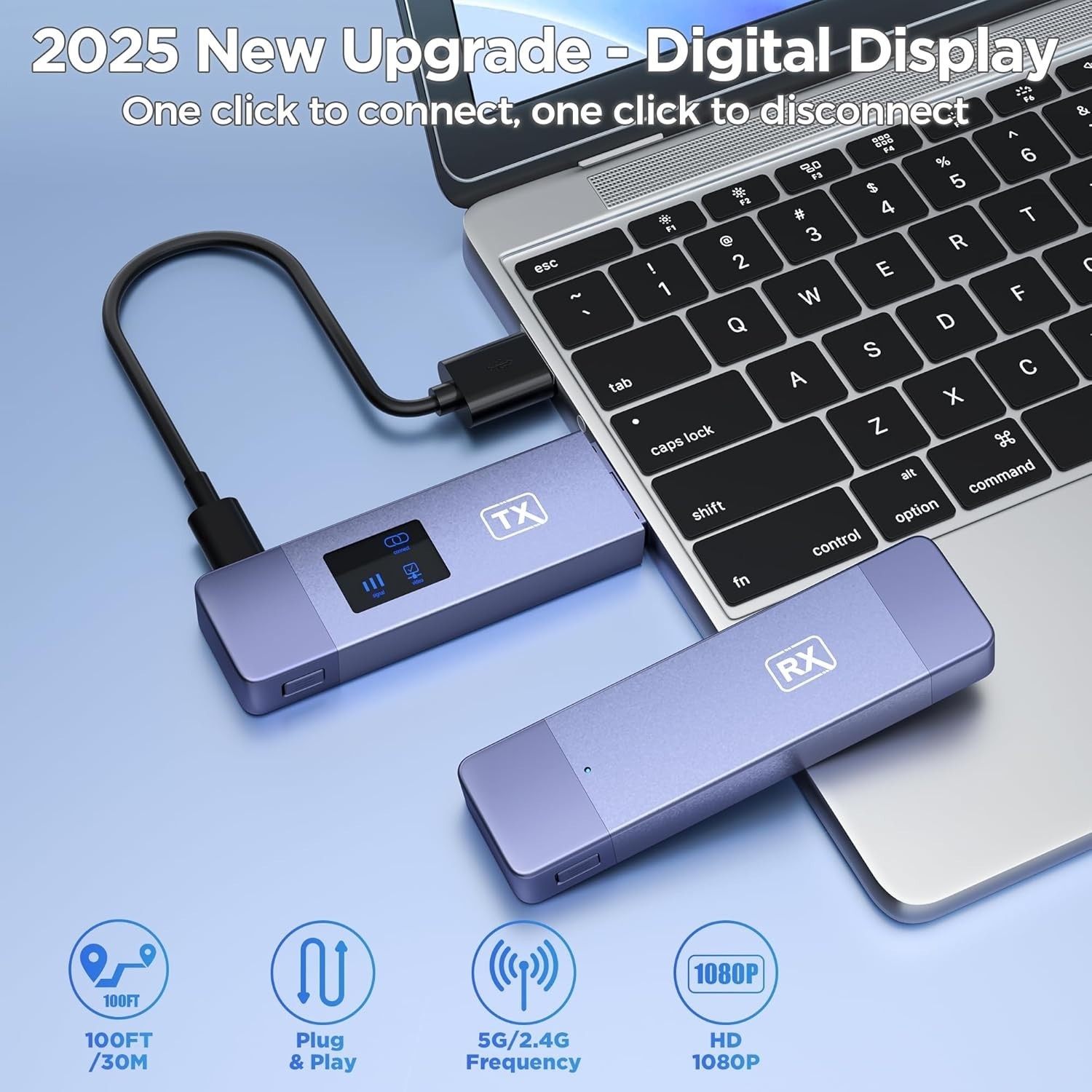 Wireless HDMI Transmitter and Receiver, Plug and Play Portable 2.4G/5G Wireless  Item image 7