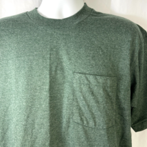 Vintage Honors Single Stitch Pocket T-Shirt Large Mens Forest Heather USA 50/50 - £28.50 GBP