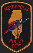 Superman Man of Steel Metropolis IL Police Policeman Comic Art Uniform Patch - £19.89 GBP