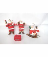 Coke Lot 4 Christmas Ornaments Santa Drink Coca Cola Cooler 1993 97 96 95 - $368.88 MXN