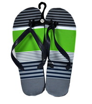 Mens Green Striped Flip Flops - $5.40 CAD+