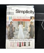 Simplicity 7163 FULL FIGURE SOLUTIONS Princess Dress 9 Ways Sz 18W-24W U... - $9.89
