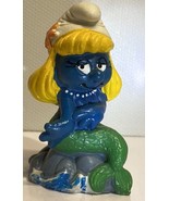 Smurfs Mermaid Smurfette 20142 Figure Green Tail Vintage Smurf PVC Figur... - $13.95 CAD