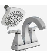 allen + roth Marchele Chrome Bathroom Sink Faucet with Fixed Showerhead - £52.32 GBP