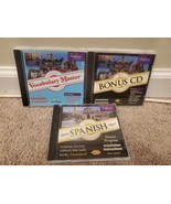 Lot of 3 Transparent Language Software: Spanish Now! Version 7, Vocab Ma... - $25.96 CAD