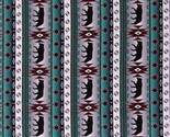 Cotton Southwestern Cinnamon Sky Stripe Wolf Gray Fabric Print by Yard D... - $12.95