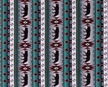 Cotton Southwestern Cinnamon Sky Stripe Wolf Gray Fabric Print by Yard D... - £10.32 GBP