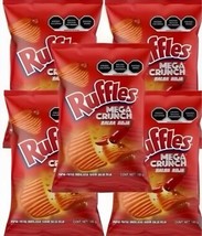 RUFFLES MEGA CRUNCH SALSA ROJA 50g Box w/5 bags Mexican Snacks - £13.93 GBP