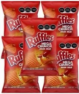 RUFFLES MEGA CRUNCH SALSA ROJA 50g Box w/5 bags Mexican Snacks - $17.77