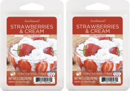 Scentsational Scented Wax Cubes 2.5oz 2-Pack (Strawberries and Cream) - £8.75 GBP