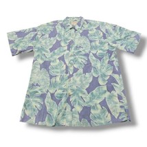 Cooke Street Honolulu Shirt Size XL Button Down Shirt Hawaiian Shirt Floral Blue - £25.02 GBP