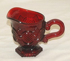 Cape Cod Ruby Red Glass Milk Creamer 4 oz. Avon Vintage - $16.82