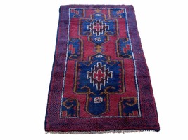 2&#39; 8&quot; X 4&#39; 4&quot; Vintage Handmade Tribal Wool Rug Balouchi Rug Afghan Rug R... - $194.30