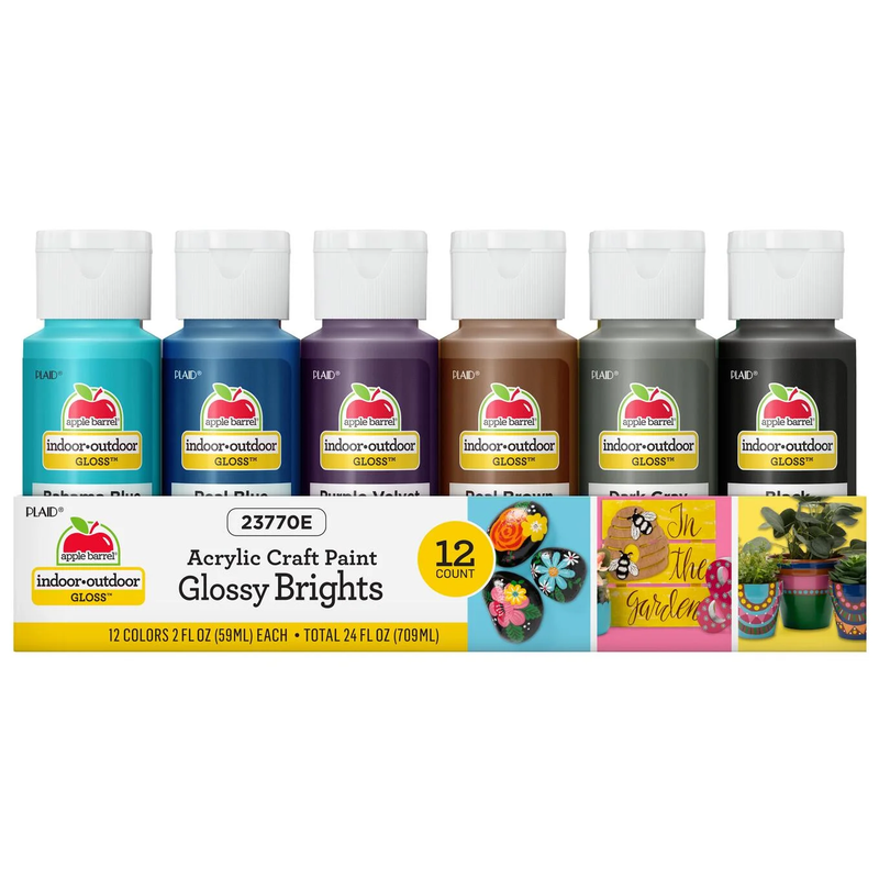 Gloss Acrylic Craft Paint Set, 12 PC, Glossy Brights Item image 11