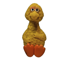 Vintage 1979 CBS Inc Big Bird Muppets Squeaker Rubber Toy Yellow Orange 5&quot; - £6.78 GBP