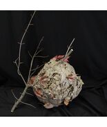 Natural Paper Wasp Nest w/ Branches Leaves 32&quot; Circ 12&quot; High Display Craft - $2,696.40 MXN