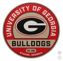 Georgia Bulldogs Wall Sign Red Black Wood Decoration Round College Fan - $56.99