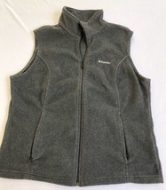 Columbia Fleece Vest Mens Size XL Full Zip Up Gray Sleeveless - $25.96