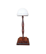 Vintage Style Victorian Oak Wood Hat Stand Dresser Display with White Top - $743.07 MXN