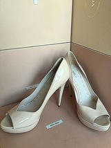 New PRADA Miu Miu Creamy Platform High Heels Size 40.5 Women&#39;s Shoes - £238.86 GBP