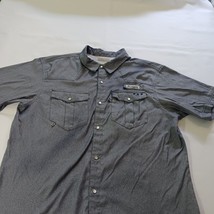 Columbia Omni-Shade FM7047 Men's Gray Snap Button Short Sleeve Shirt Chest 46" image 9