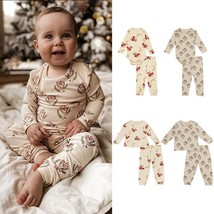 Baby&#39;s Christmas Floral Pajama Set - £27.50 GBP