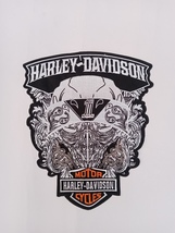 HARLEY DAVIDSON Skull Large Back Patch - Harley Motorcycle 12&quot; Jacket Ba... - £27.53 GBP