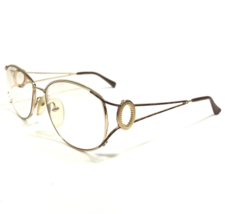 Vintage Christian Dior Eyeglasses Frames 2857 41 Brown Gold 56-16-130 - $79.19