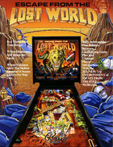 Escape From The Lost World Pinball FLYER Dinosaurs Fantasy Original 1988    - £13.82 GBP