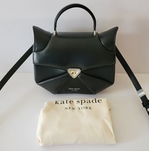 Kate Spade KI567 Whiskers Smooth Leather 3D Cat Crossbody Handbag Black - $207.16