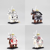 8pcs Knights on Horseback Teutonic Knights Templar Hospitaller Minifigures Toys - £15.92 GBP